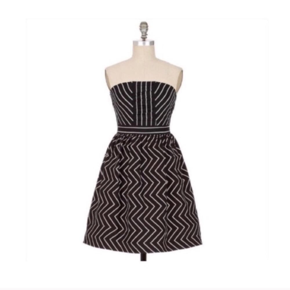 Anthropologie Strapless Striped Dress